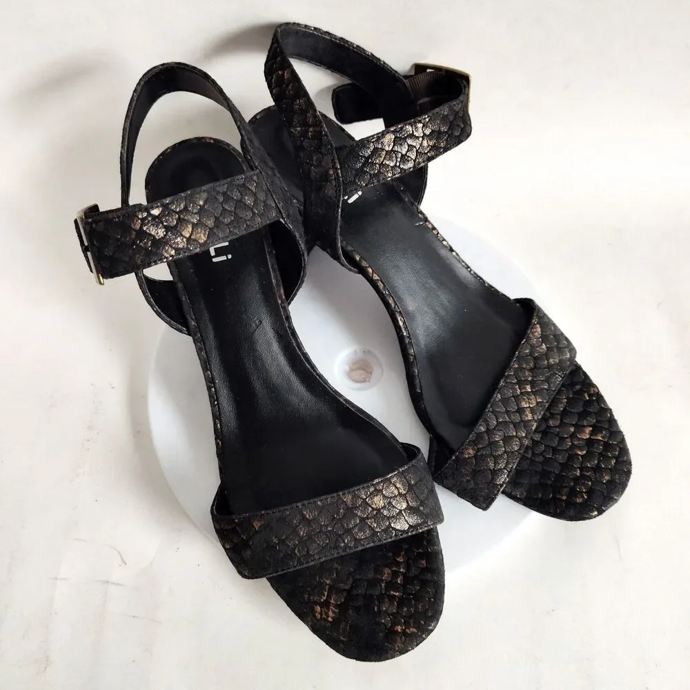 Vaneli Iridescent Snakeskin Black 3